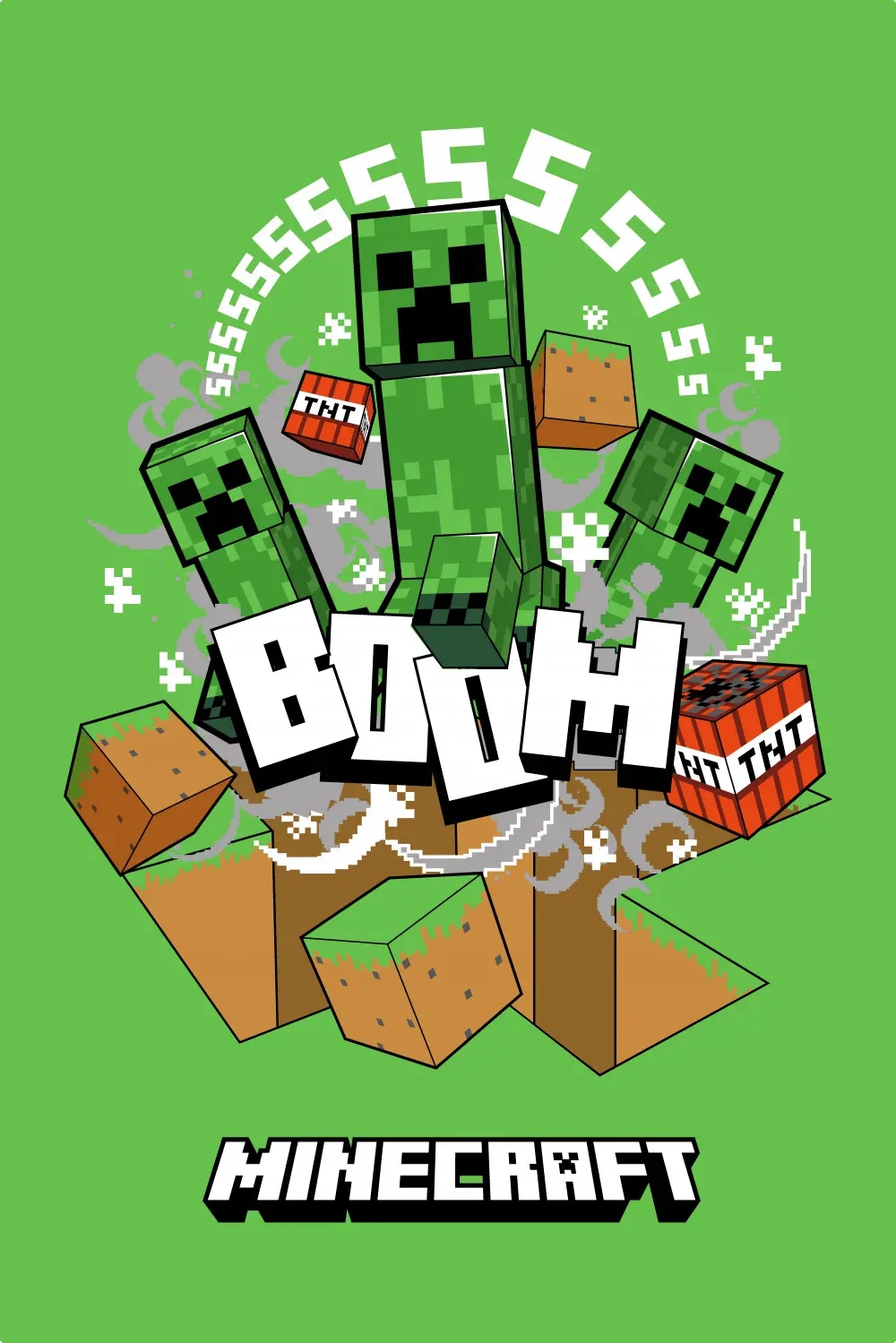 Minecraft Boom Creeper polar fleecová deka fotografii produktu