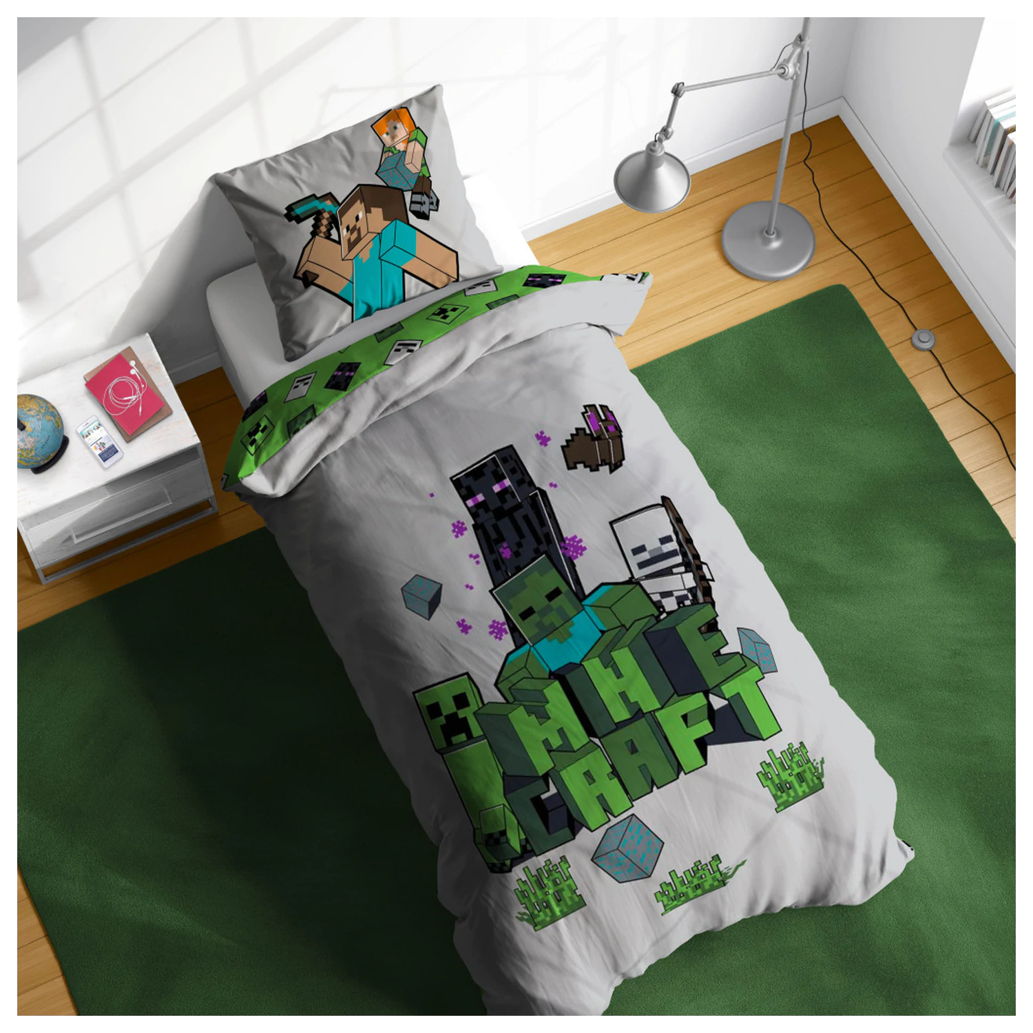 Minecraft Build and Explore povlak na přikrývku fotografii produktu