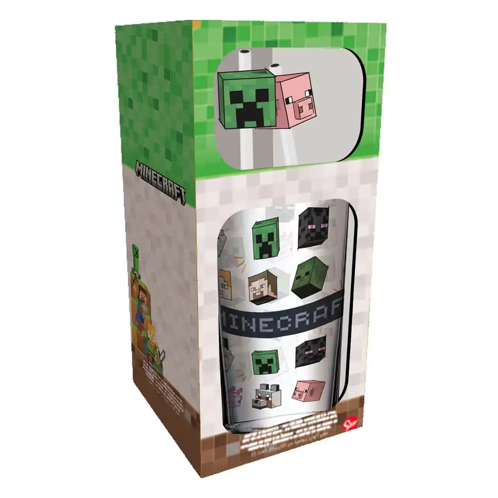 Minecraft Skleněný Tumbler se Slamkami Postavy 485 ml fotografii produktu