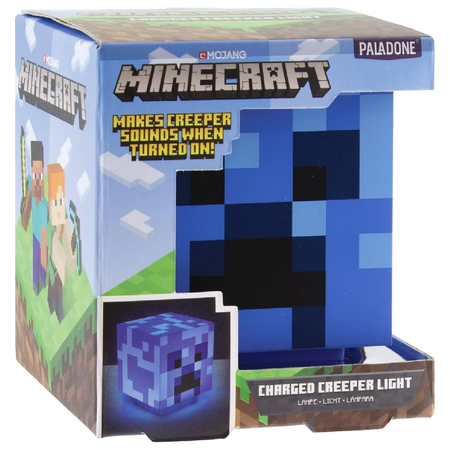 Minecraft Charged Creeper 3D zvuková lampa fotografii produktu