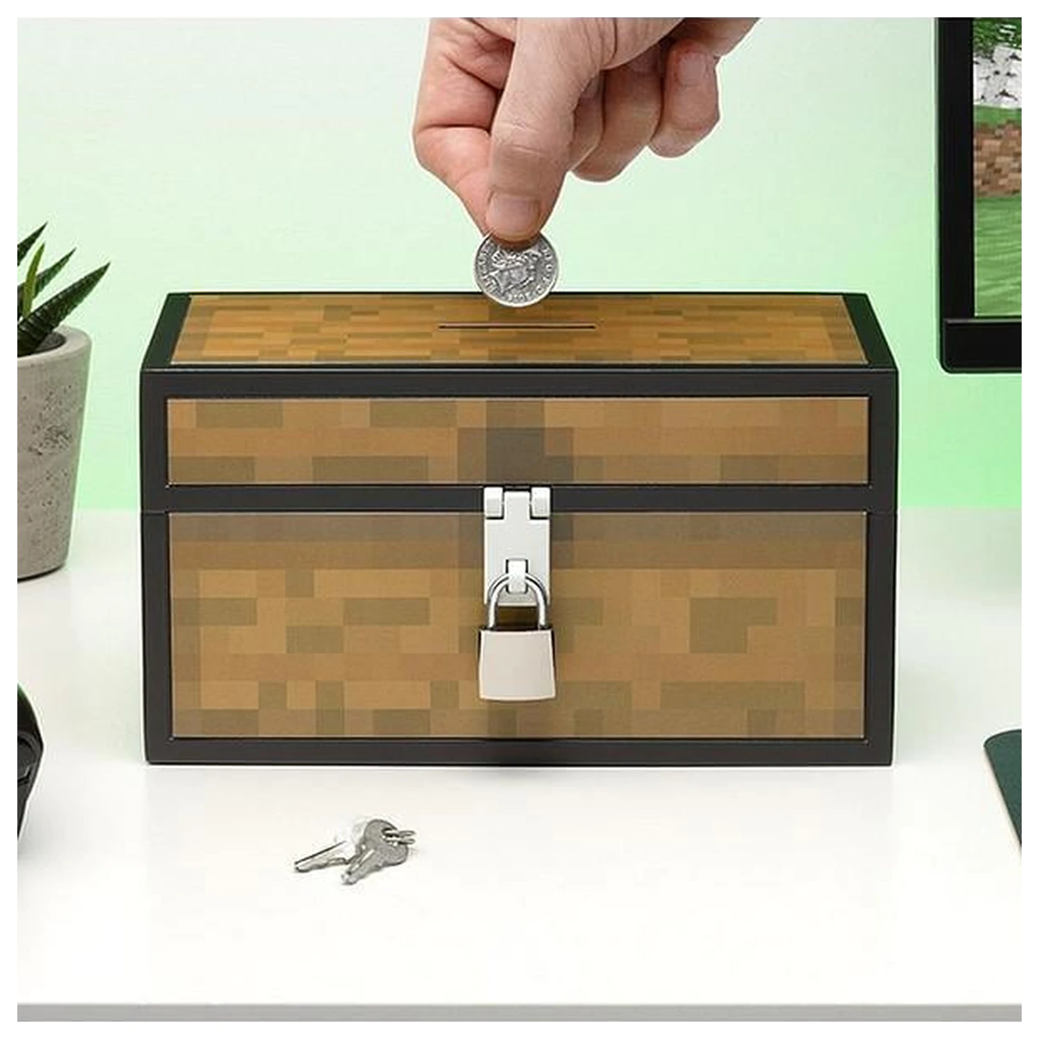 Pokladnička Minecraft Chest 12 cm fotografii produktu