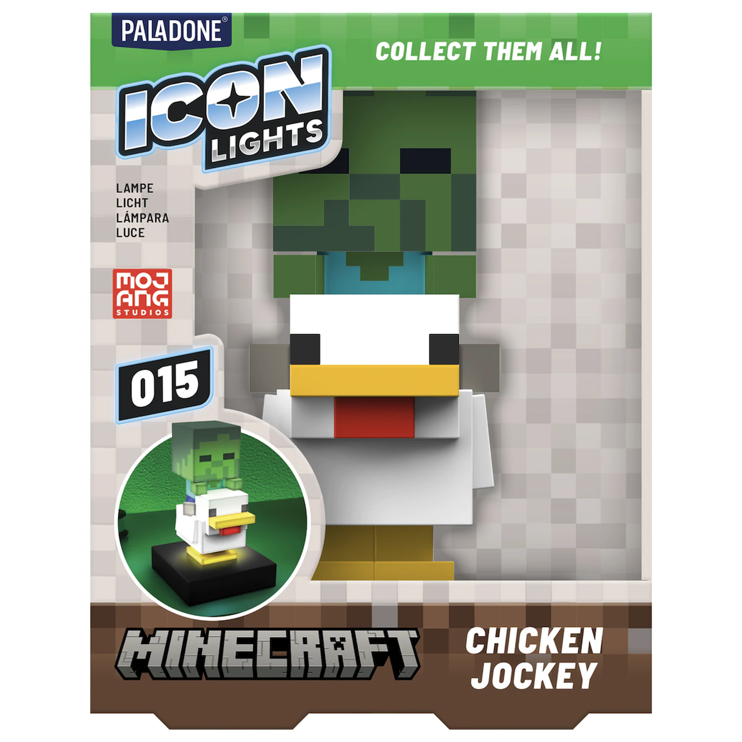 Minecraft Chicken Jockey Icon Lampa 11 cm fotografii produktu