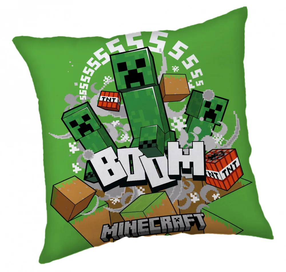 Minecraft Creeper Boom cushion, dekorativní polštář 40*40 cm fotografii produktu