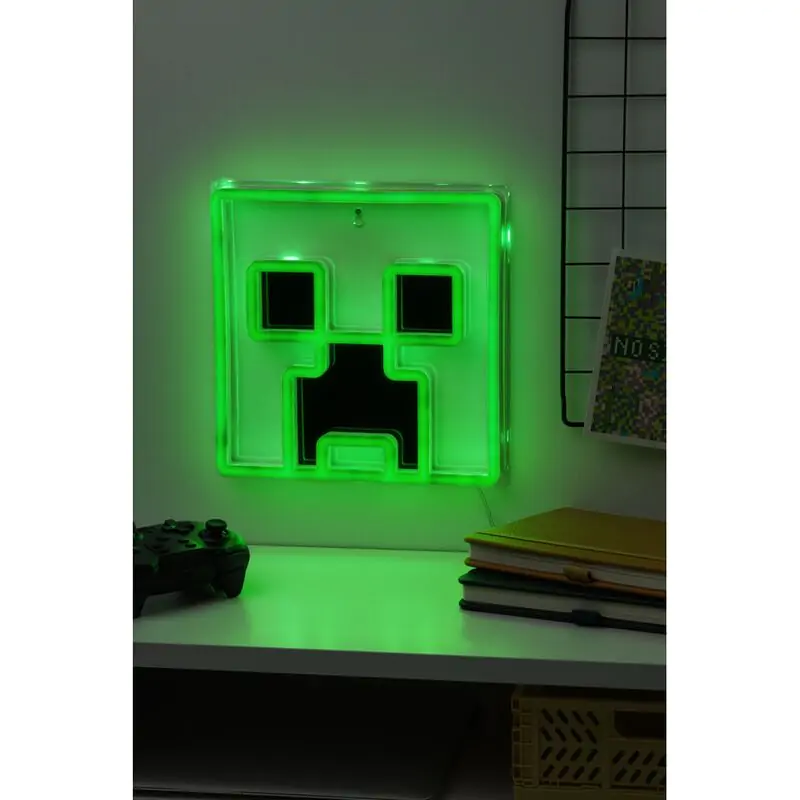 Minecraft Creeper LED nástěnná lampa 25 cm fotografii produktu