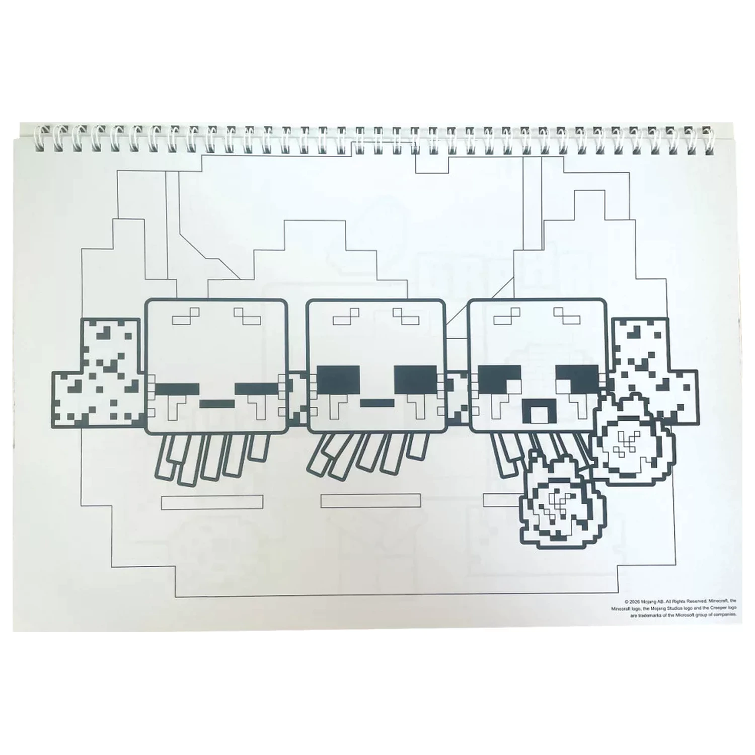 Minecraft Creepers Need Hugs A/4 Spirální skicák s 40 nálepkami fotografii produktu