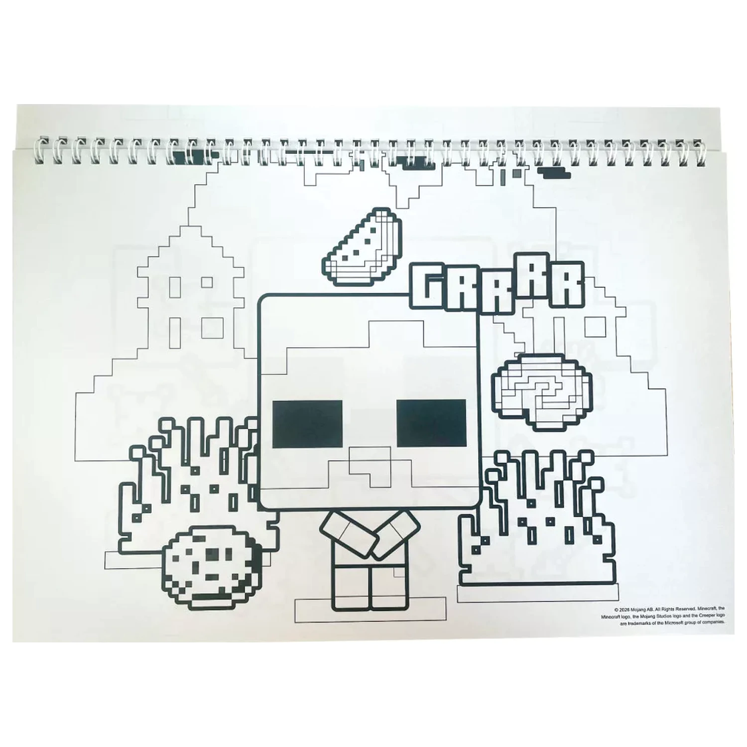 Minecraft Creepers Need Hugs A/4 Spirální skicák s 40 nálepkami fotografii produktu