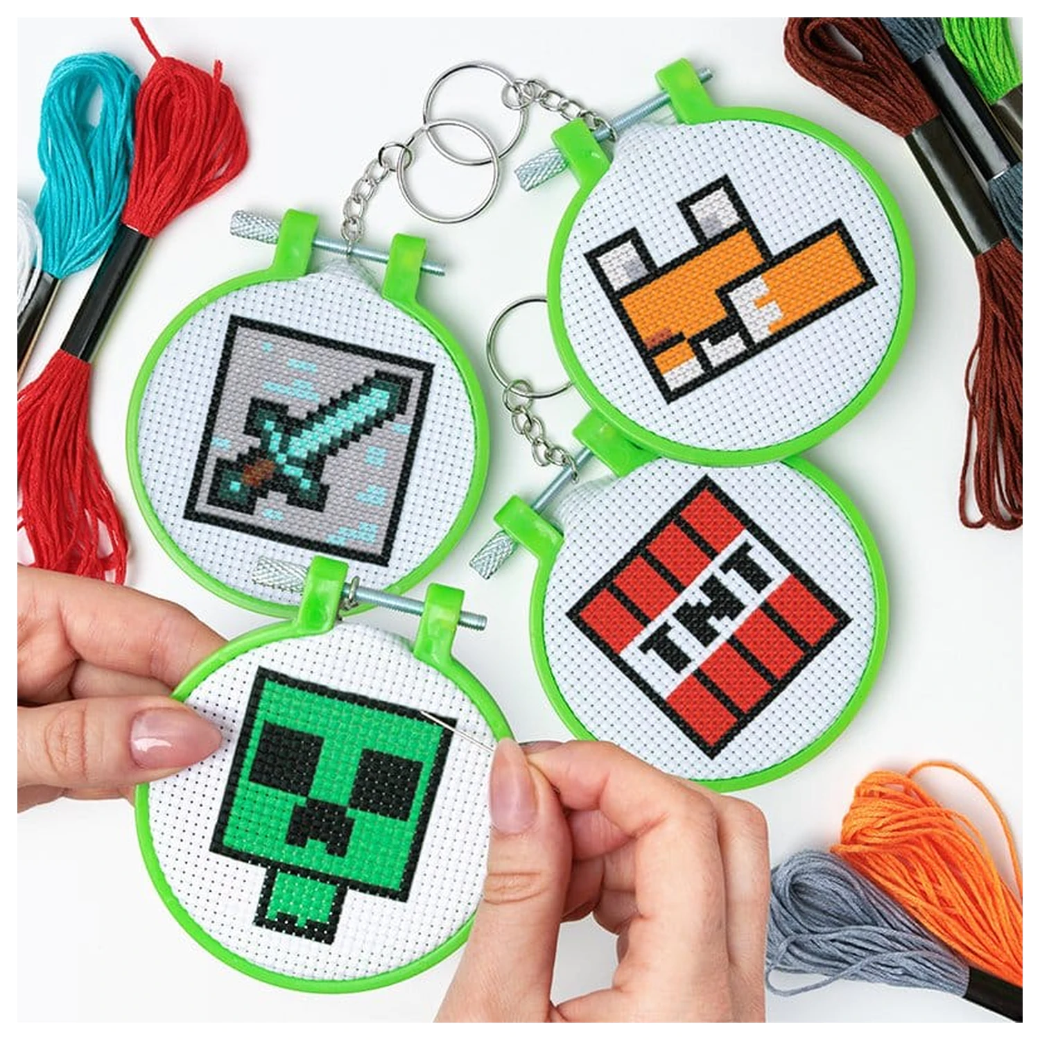 Minecraft DIY-klíčenky fotografii produktu
