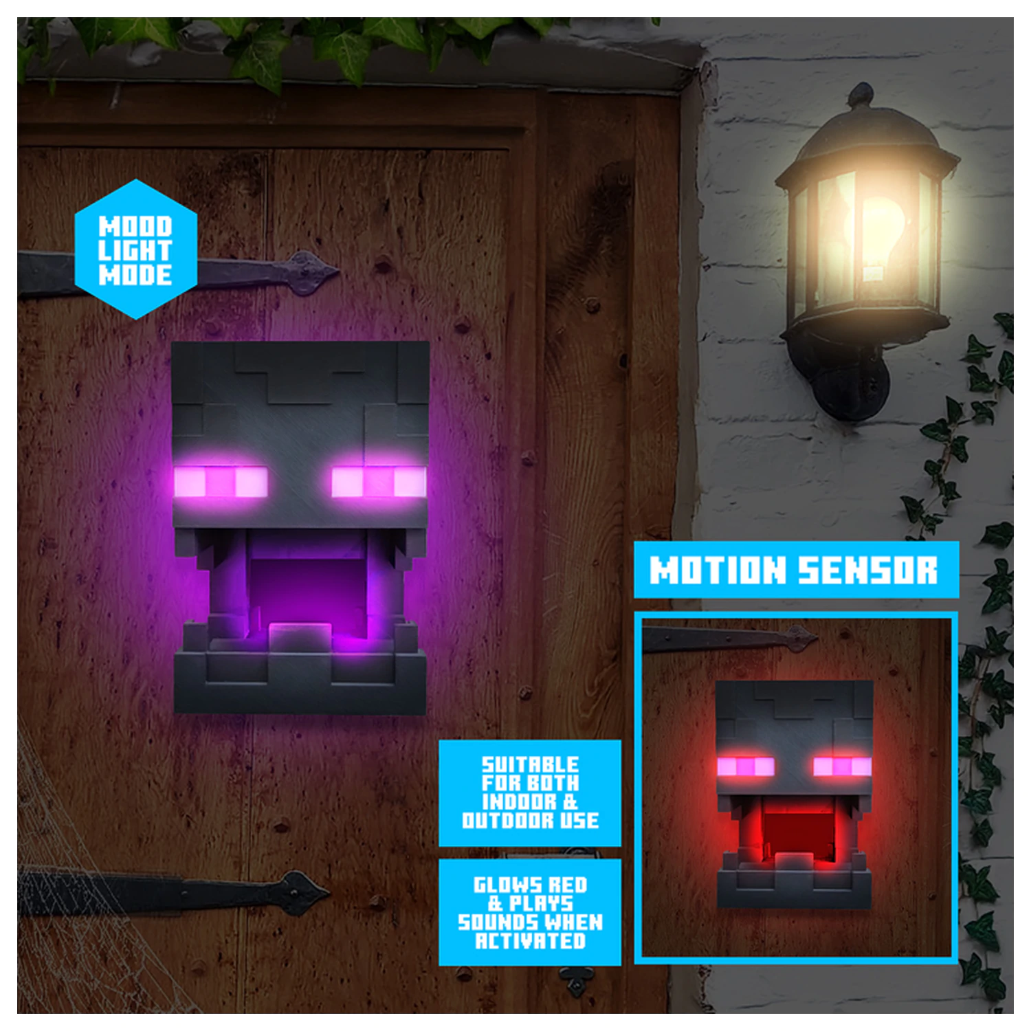 Minecraft Enderman maska se světelným pohybovým senzorem fotografii produktu