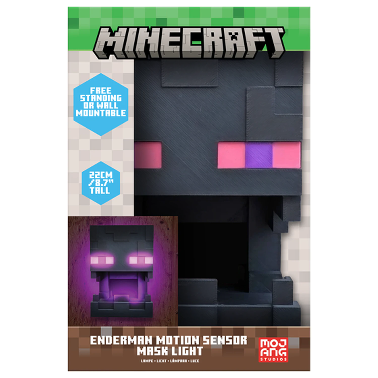 Minecraft Enderman maska se světelným pohybovým senzorem fotografii produktu