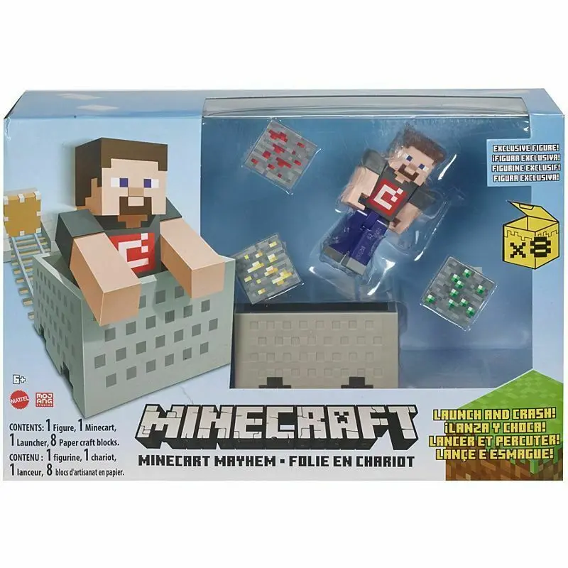 Minecraft figurka Steva s výbušným vozíkem fotografii produktu