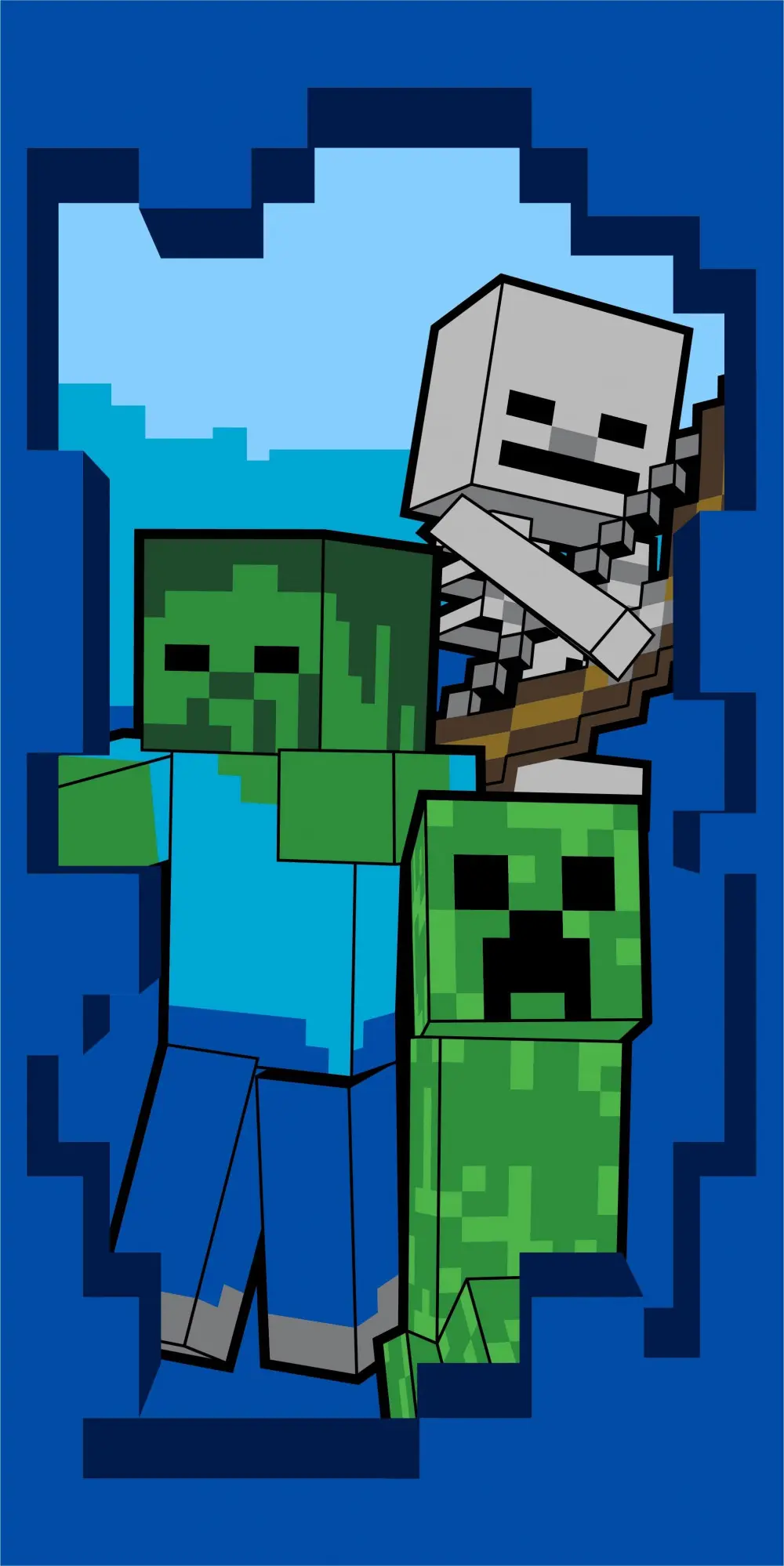 Minecraft osuška, plážová osuška Beware 70*140cm fotografii produktu