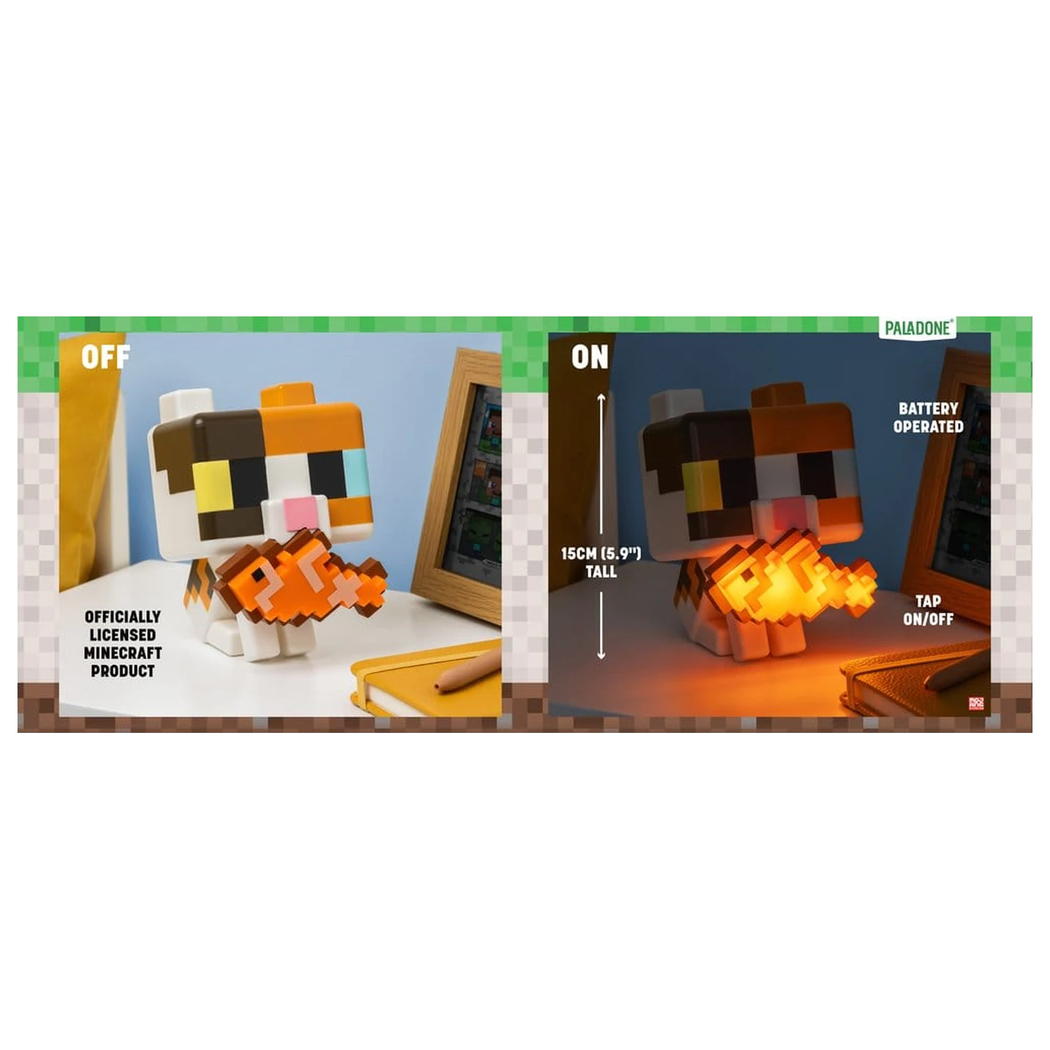 Minecraft GloBuddies Svítící kočka 15 cm fotografii produktu