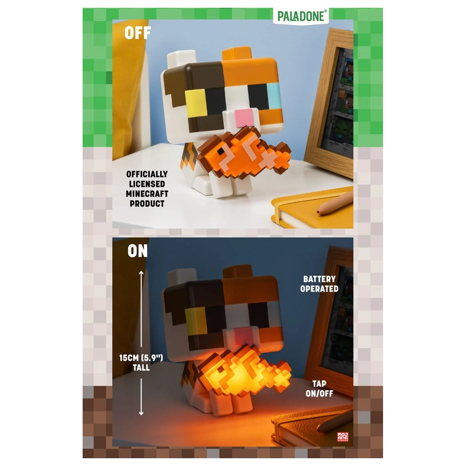 Minecraft GloBuddies Svítící kočka 15 cm fotografii produktu