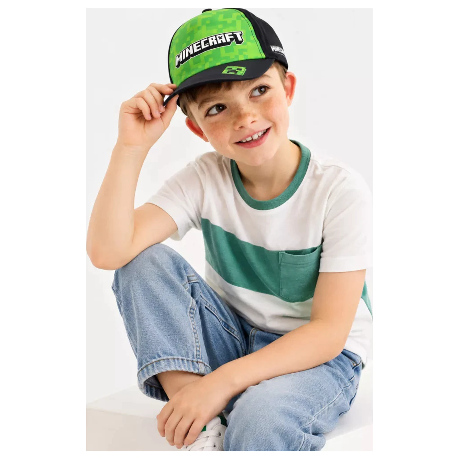Minecraft Green Block dětská baseballová čepice 55 cm fotografii produktu