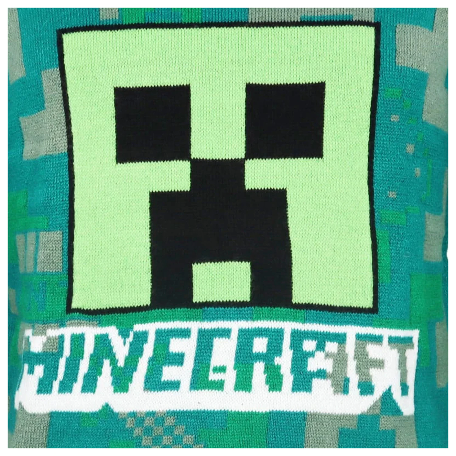 Minecraft Green dětský pletený svetr fotografii produktu