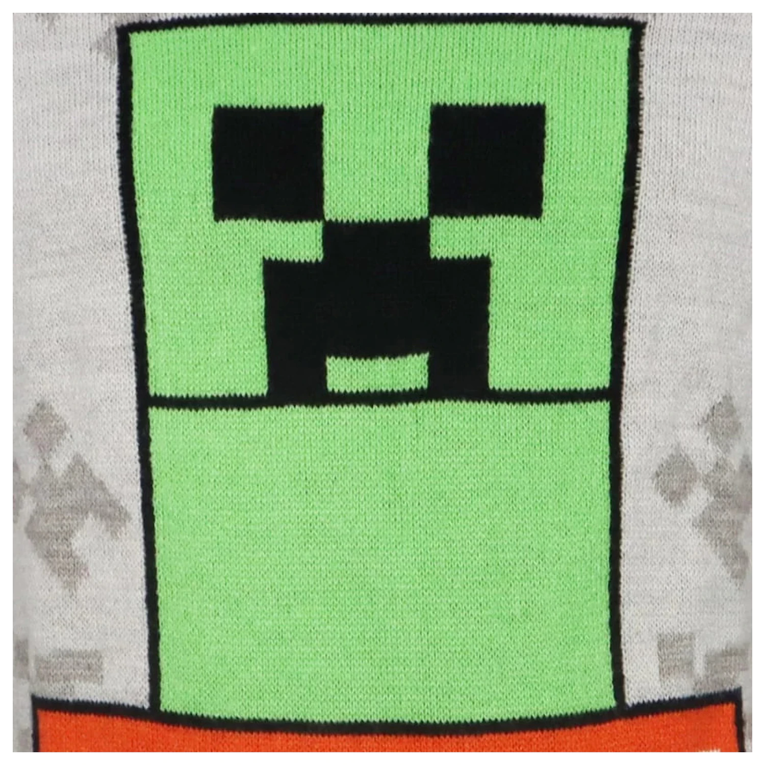 Minecraft šedý pletený svetr pro děti fotografii produktu