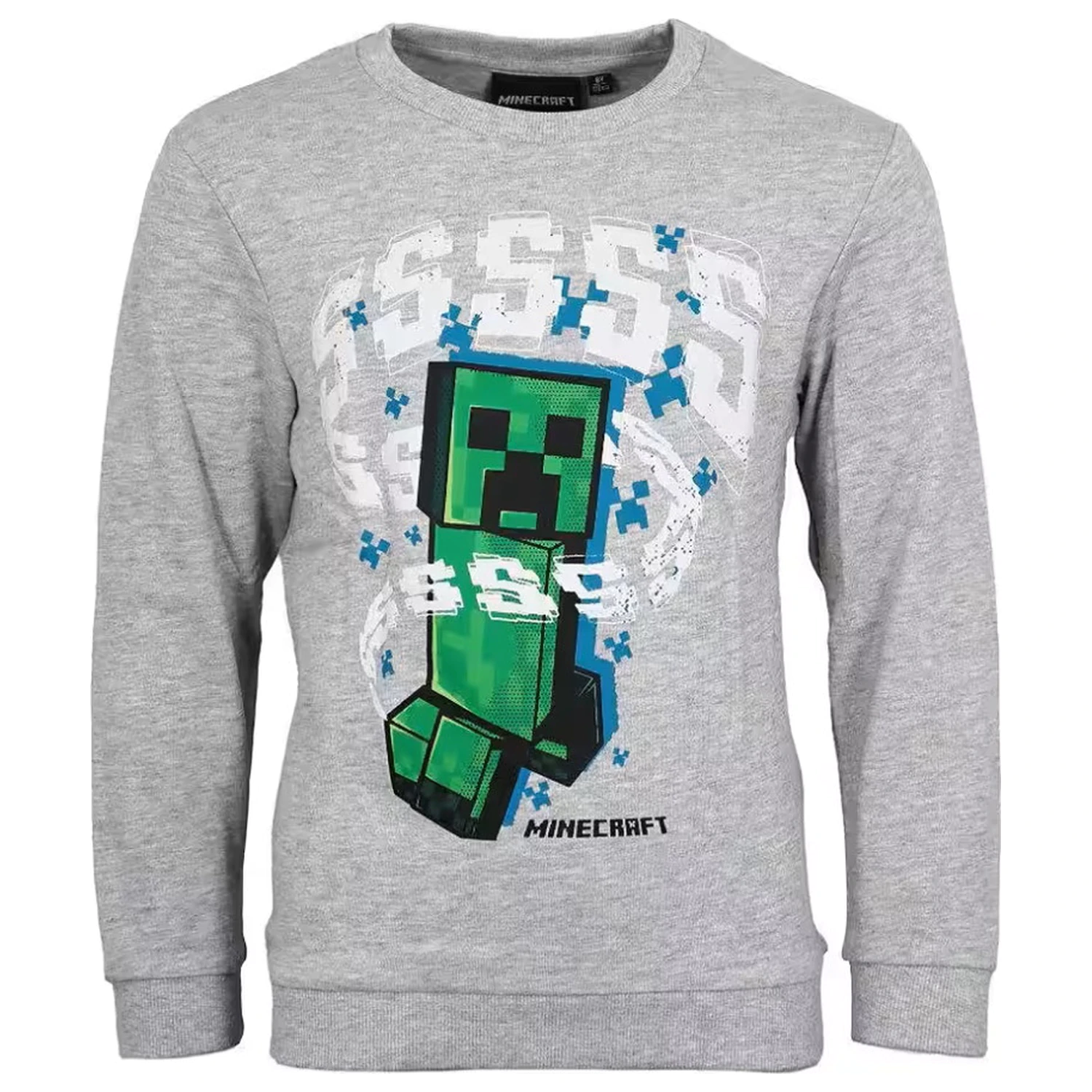 Minecraft šedá dětská mikina s kapucí fotografii produktu