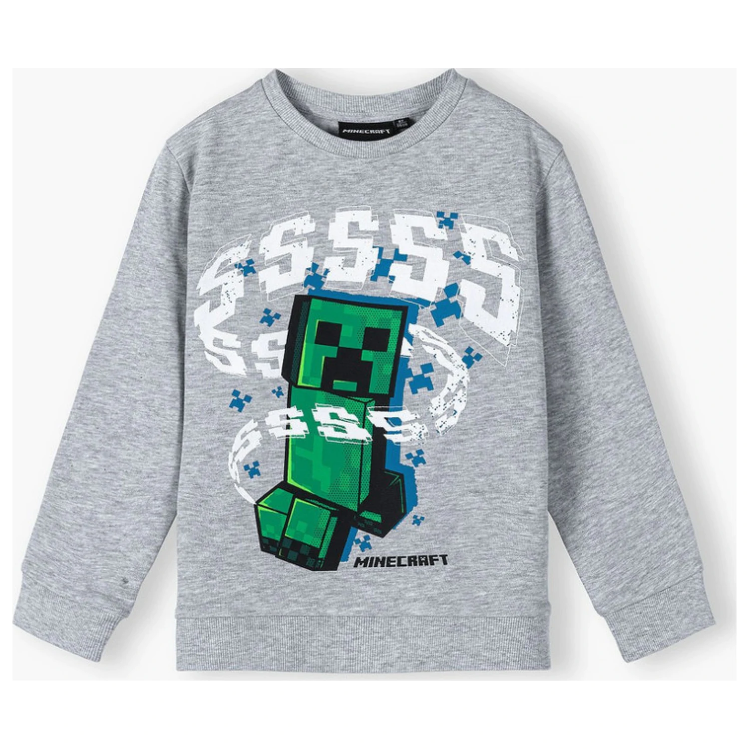Minecraft šedá dětská mikina s kapucí fotografii produktu