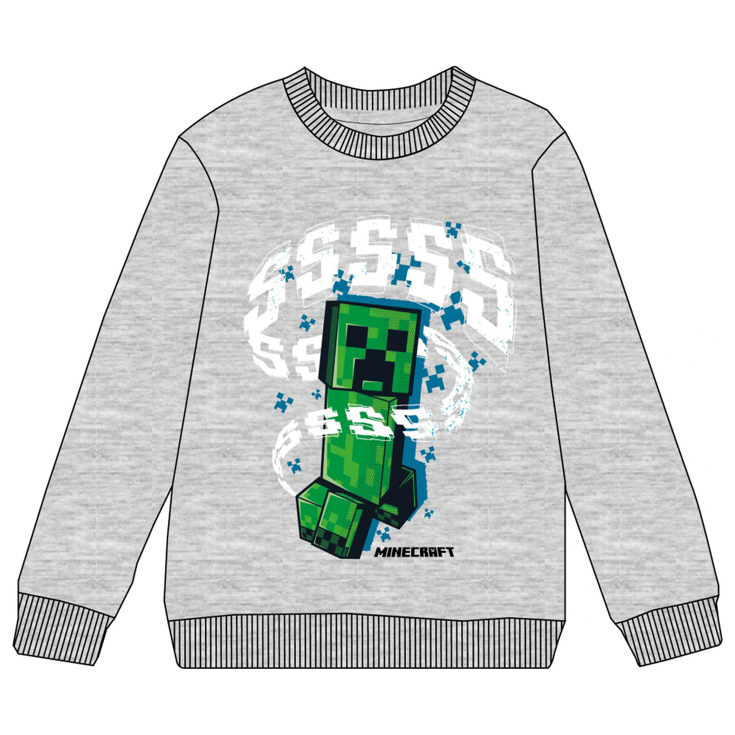 Minecraft šedá dětská mikina s kapucí fotografii produktu