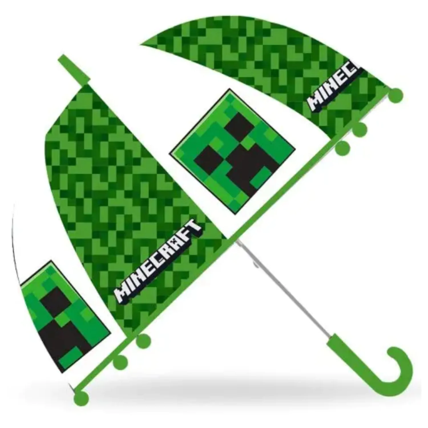 Minecraft dětský průhledný poloautomatický deštník Ø70 cm fotografii produktu