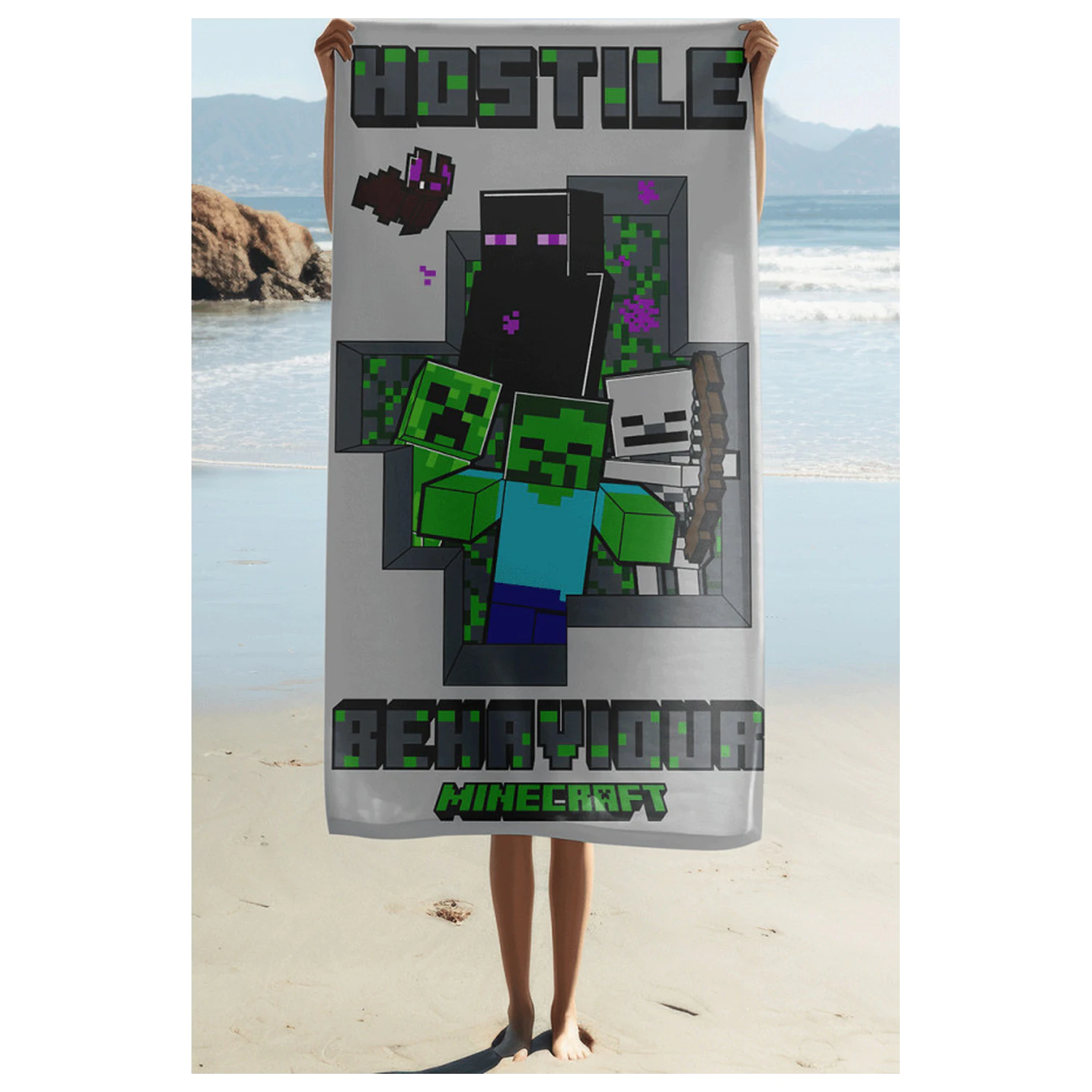 Minecraft Hostile Behavior ručník 70x140cm fotografii produktu