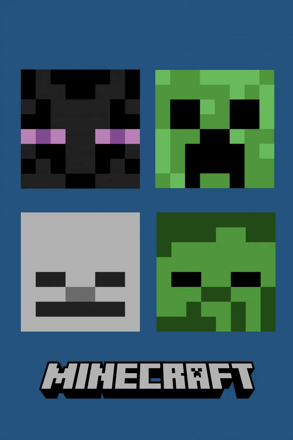 Minecraft Hostile Mobs polar deka 100*150cm fotografii produktu
