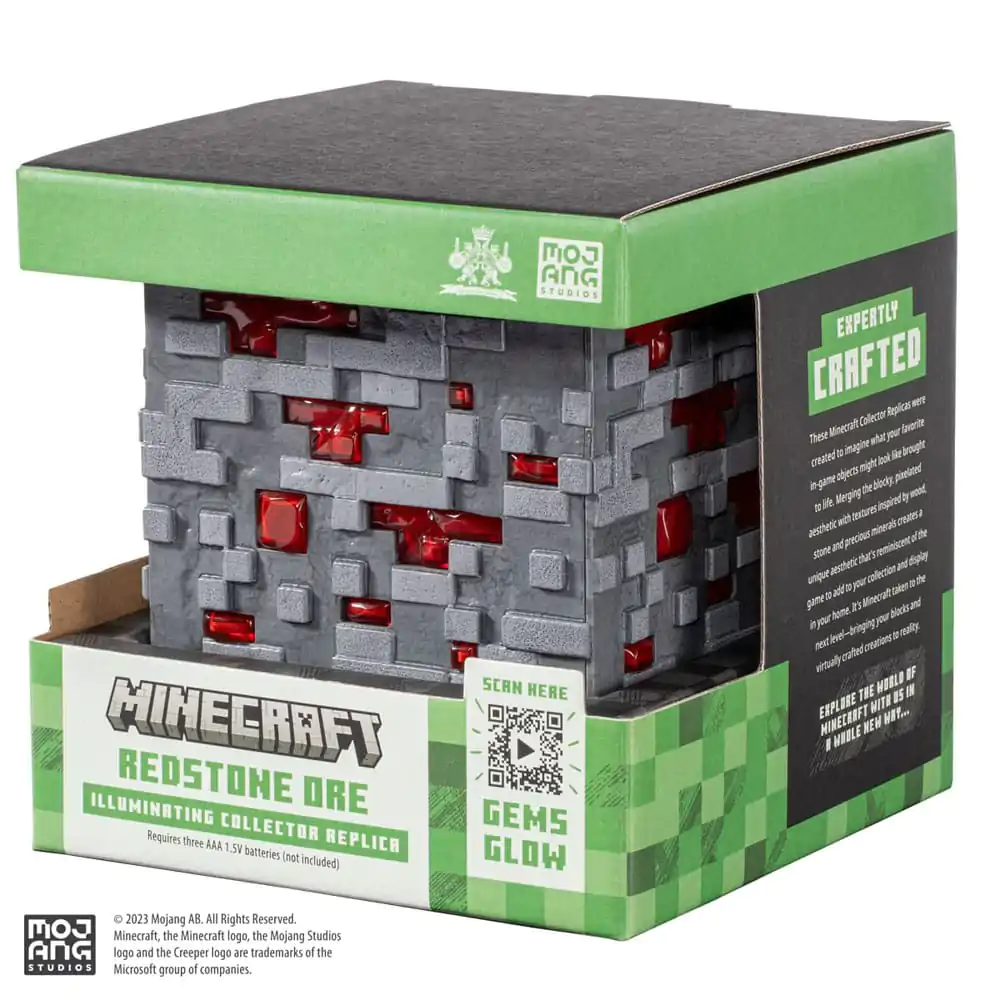 Minecraft Replica Illuminating Redstone Ore Kostka 10 cm fotografii produktu