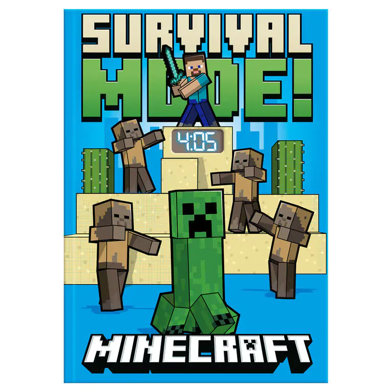 Minecraft Notebook s LED hodinami fotografii produktu