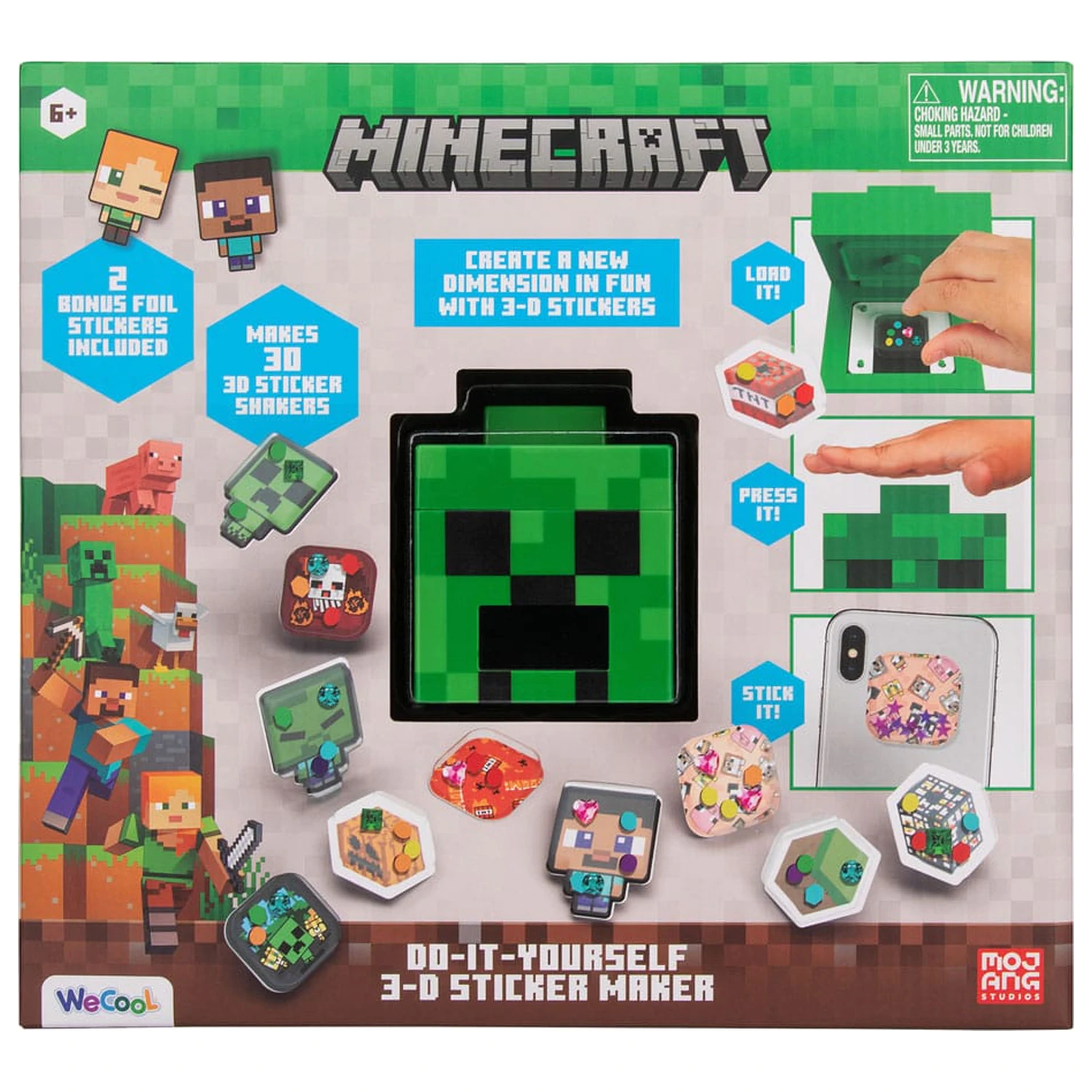 Minecraft 3D výrobník nálepek fotografii produktu