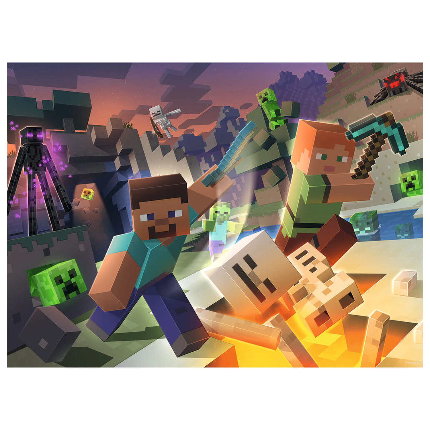 Minecraft Puzzle Monster Minecraft (100 dílků) fotografii produktu