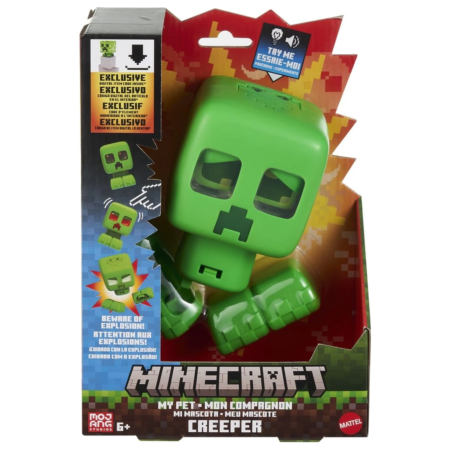 Minecraft Interaktivní figurka My Pet Creeper 14 cm fotografii produktu
