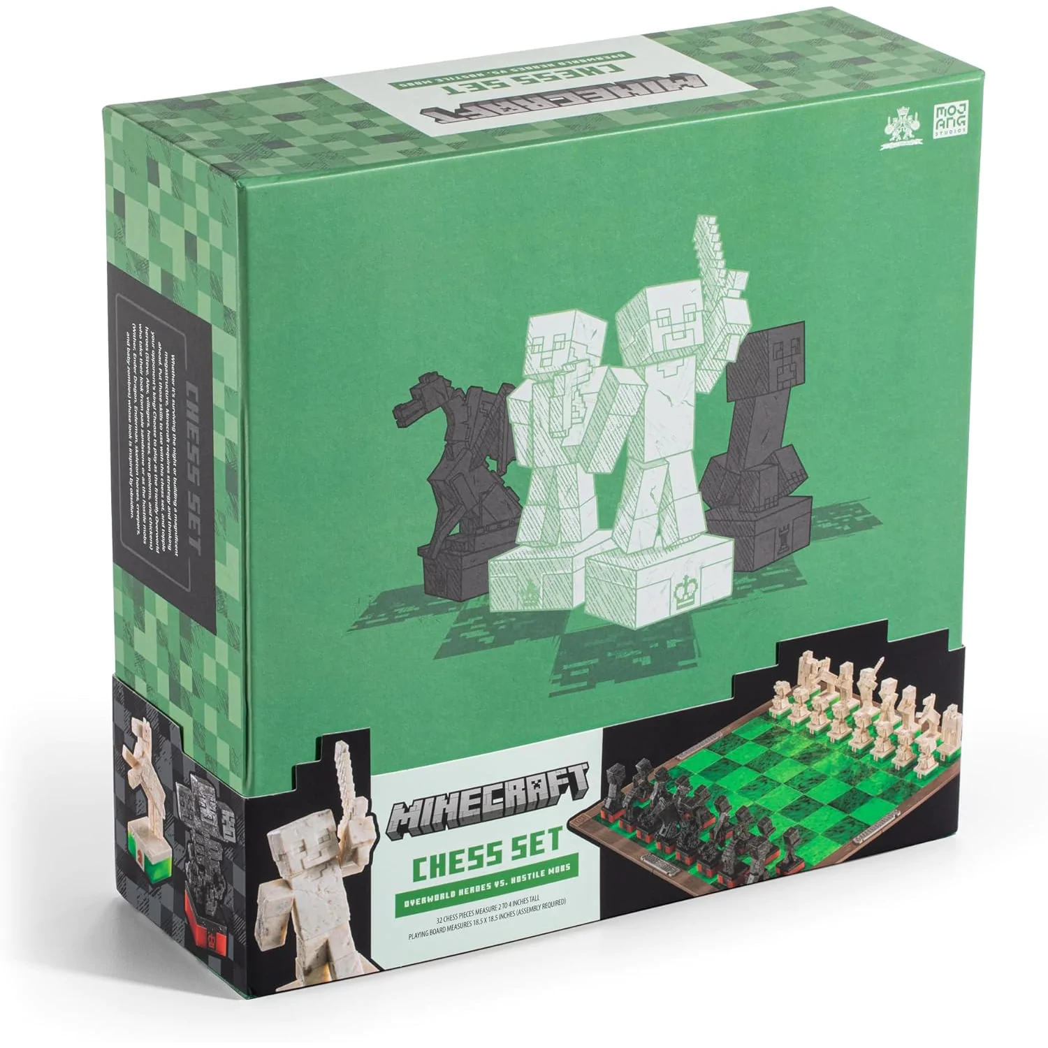 Šachová sada Minecraft Overworld Hrdinové vs. Nepřátelské moby fotografii produktu