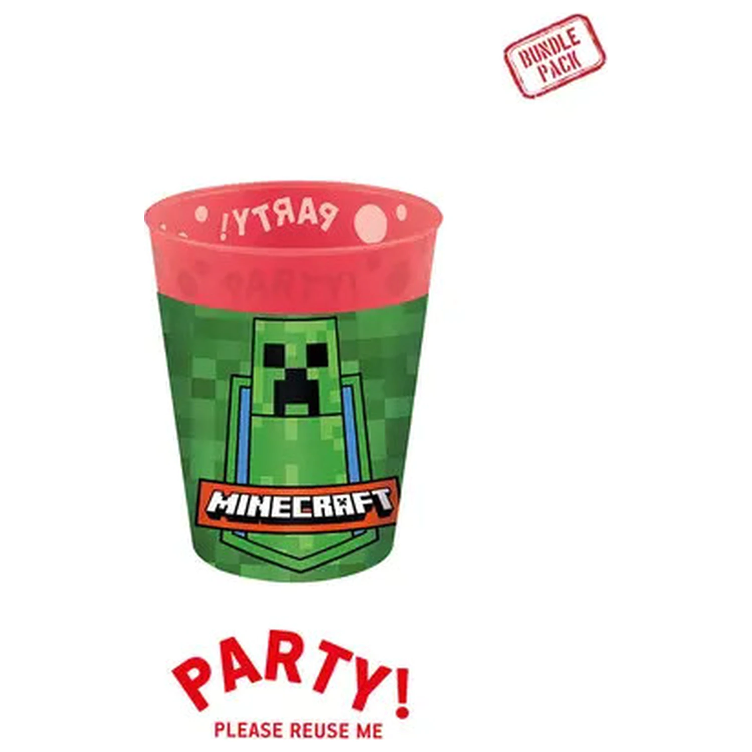 Minecraft Party micro premium plastový hrnek set 4 ks 250 ml fotografii produktu