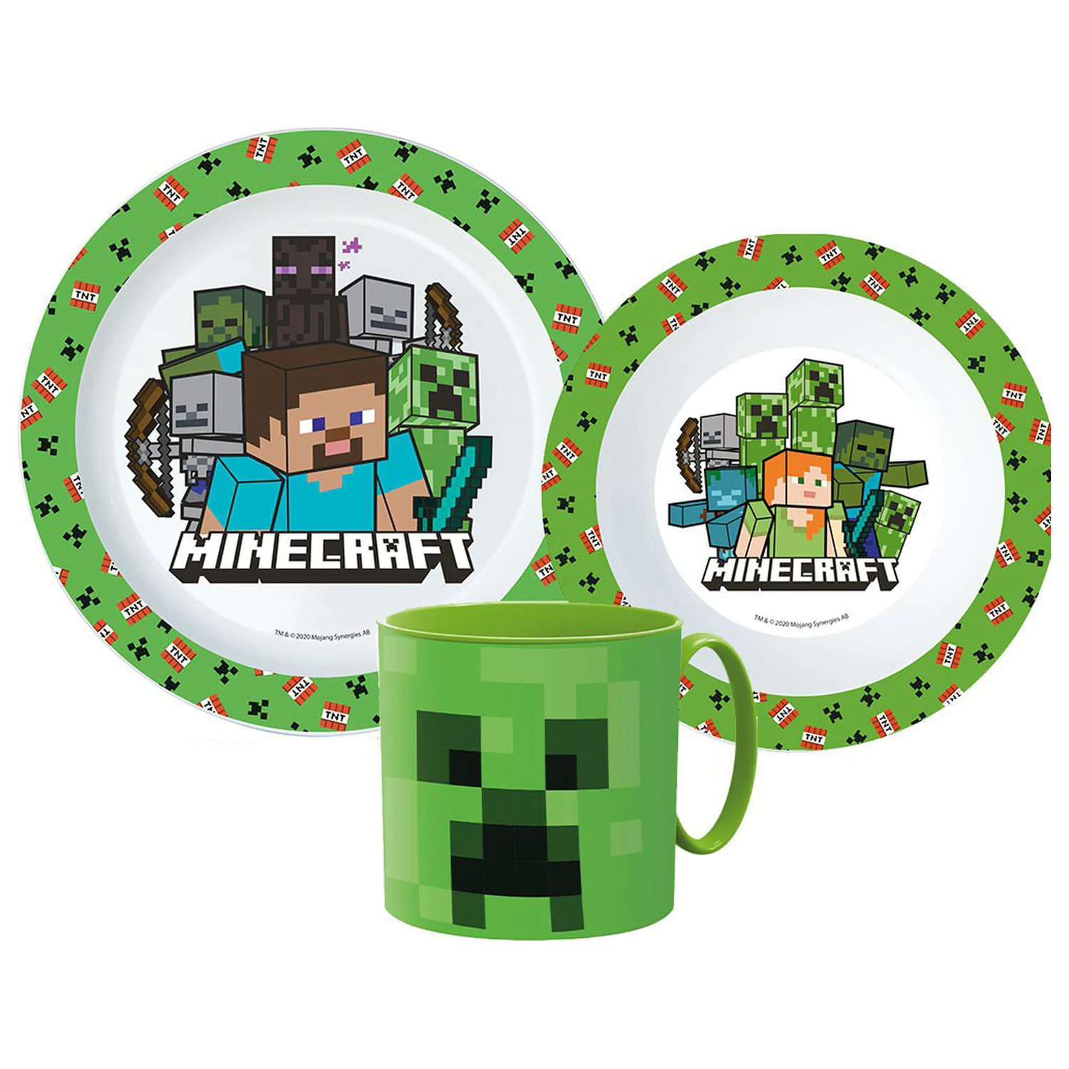 Sada nádobí Minecraft Pixelcraft, sada Micro Plastic s hrnkem fotografii produktu