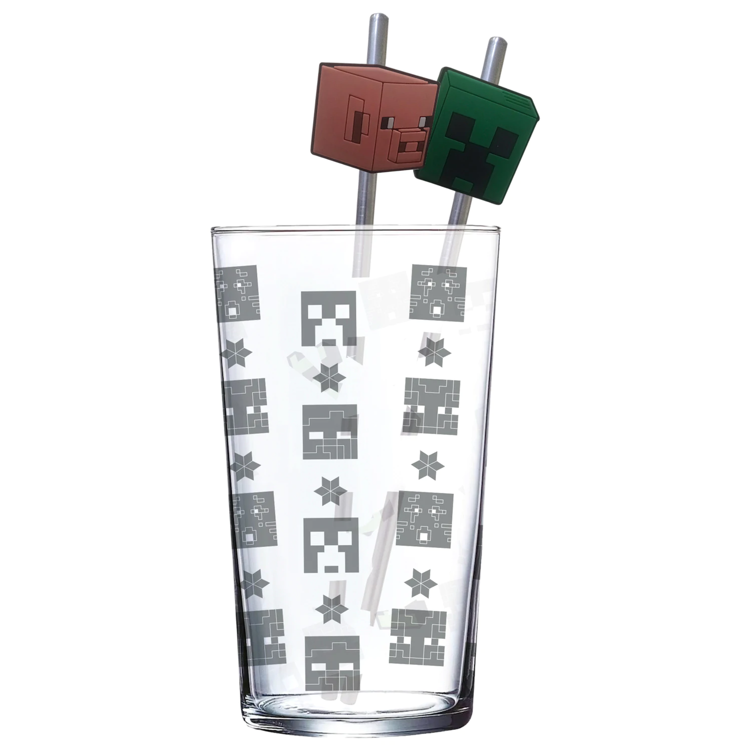 Minecraft skleněný Tumbler s brčky fotografii produktu
