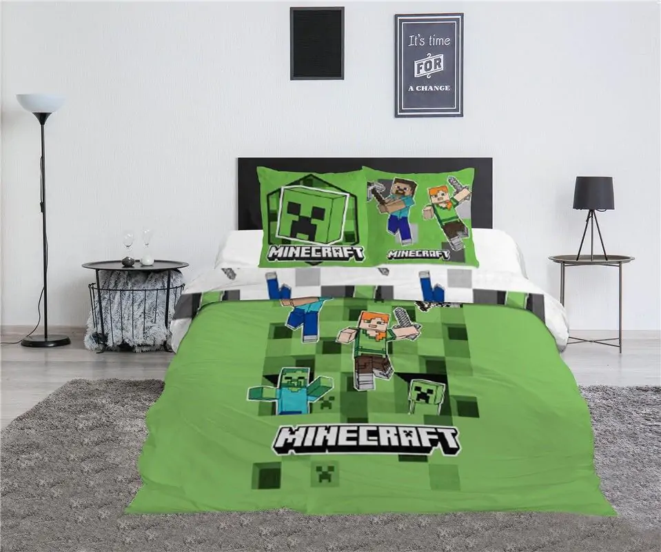 Minecraft povlečení na přikrývku policotton 135 cm fotografii produktu