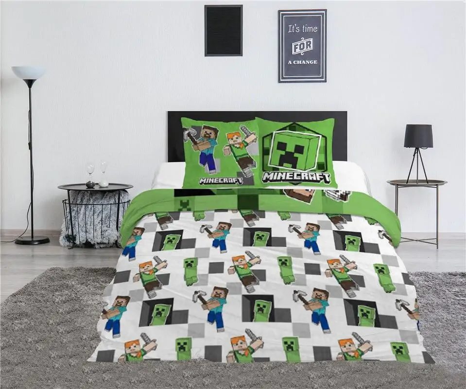 Minecraft povlečení na přikrývku policotton 135 cm fotografii produktu