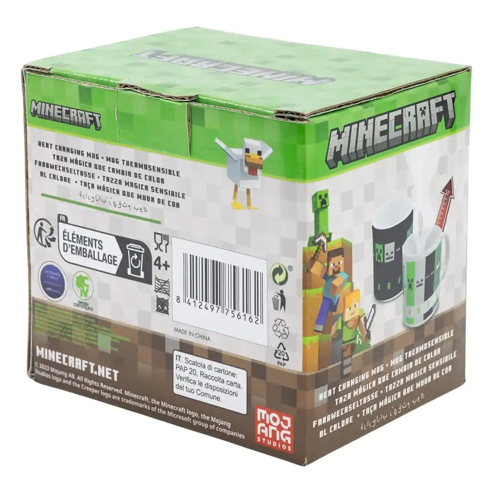 Minecraft hrnek měnící barvu s čtvercovým vzorem 325 ml fotografii produktu