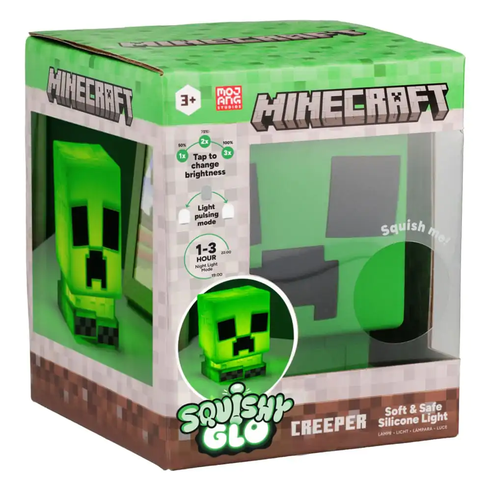 Minecraft Squishy Glo Silicon Light Creeper 15 cm fotografii produktu