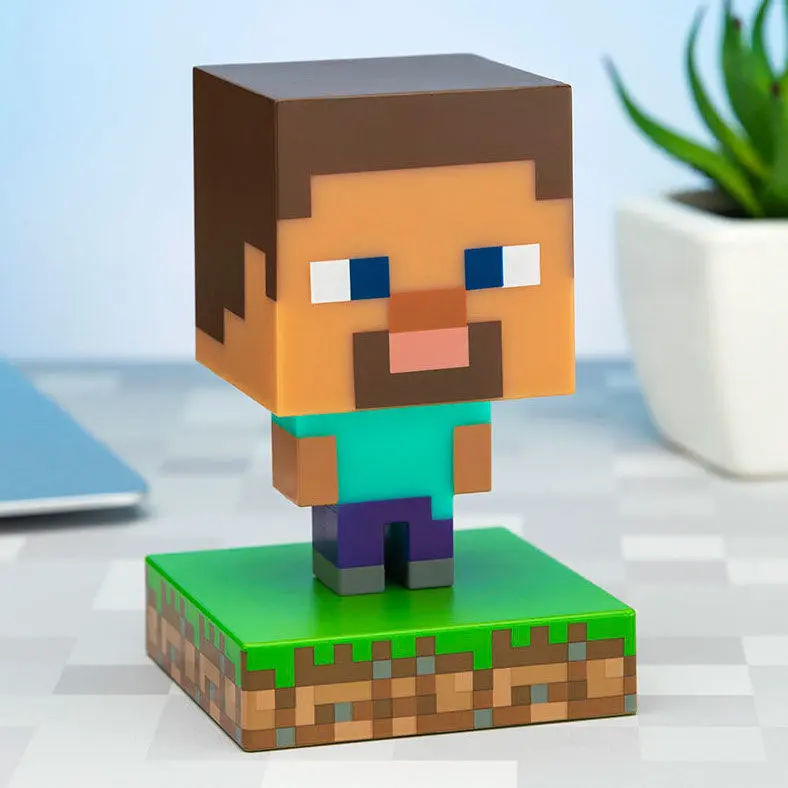 Minecraft 3D Ikonová Lampa Steve fotografii produktu