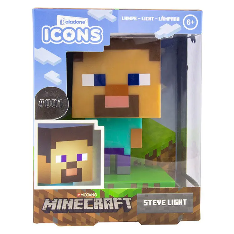 Minecraft 3D Ikonová Lampa Steve fotografii produktu
