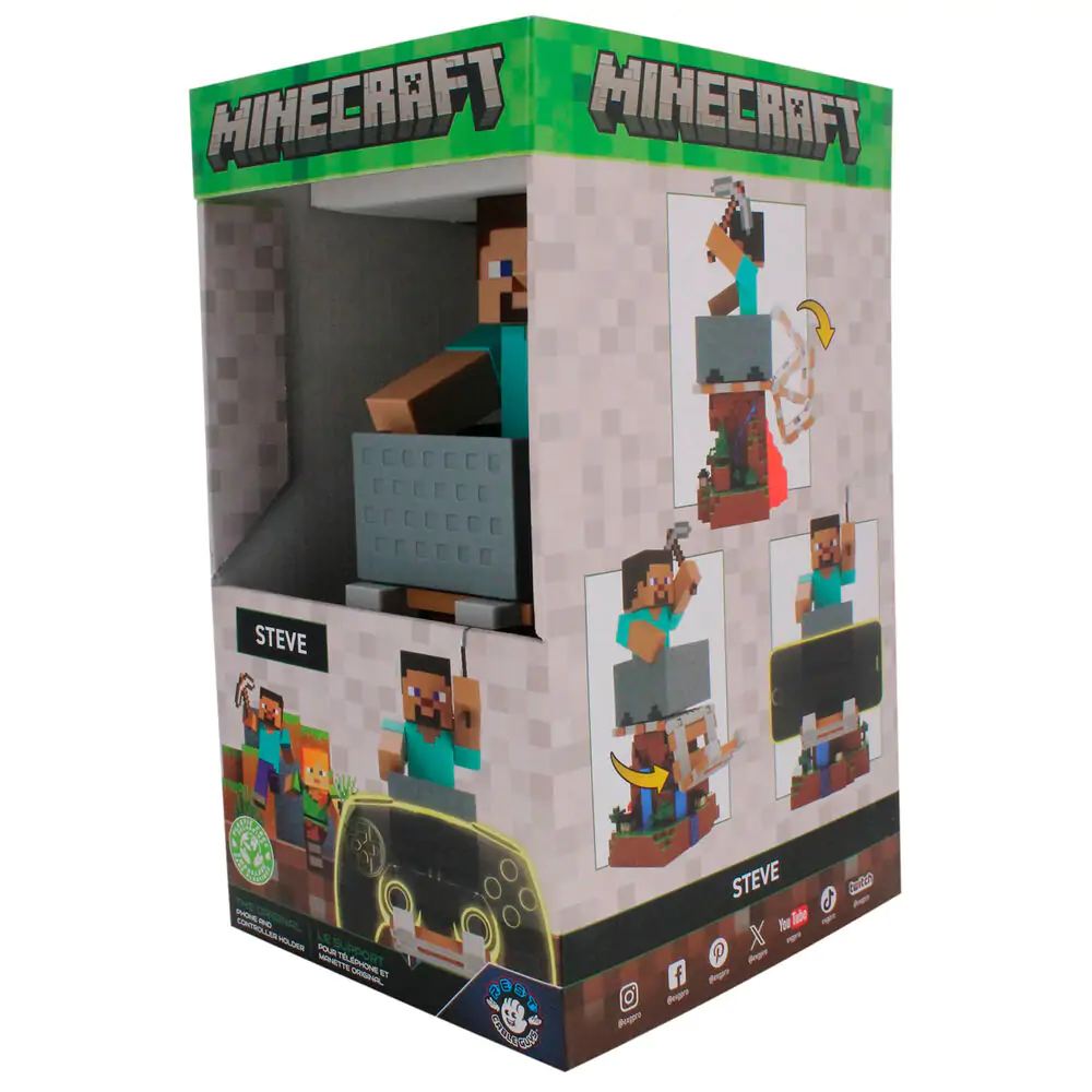 Minecraft Steve upínací držák Cable guy 20 cm fotografii produktu