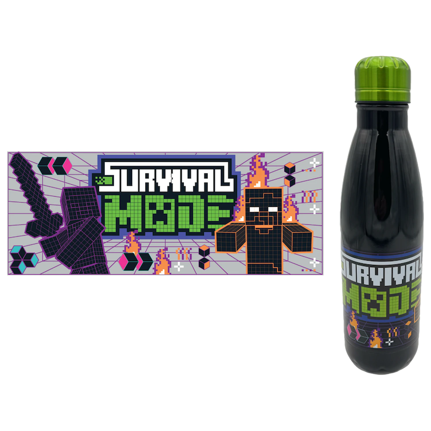 Minecraft Survival Mode láhev z nerezové oceli fotografii produktu