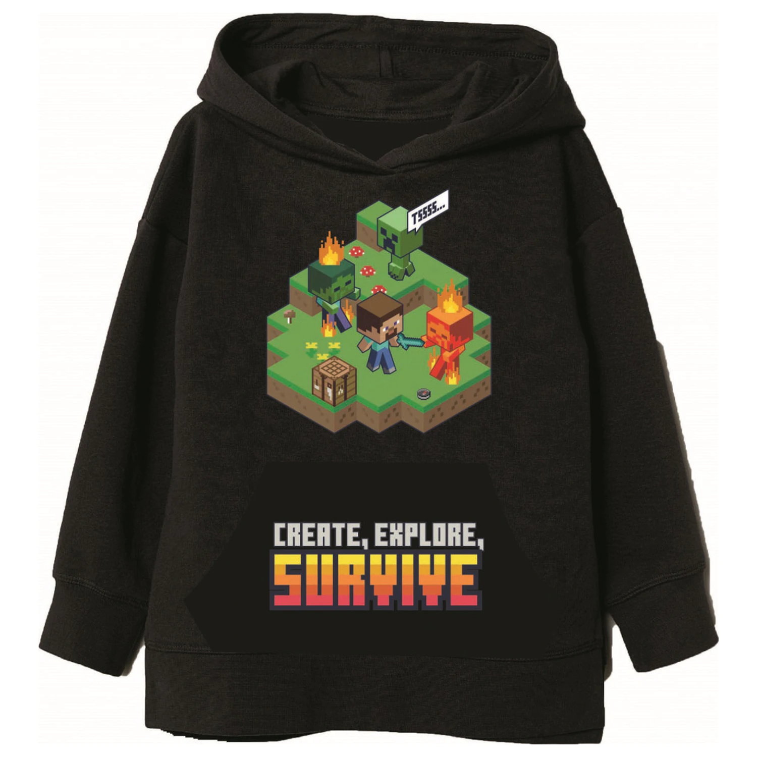 Minecraft Survive Dětská mikina s kapucí fotografii produktu