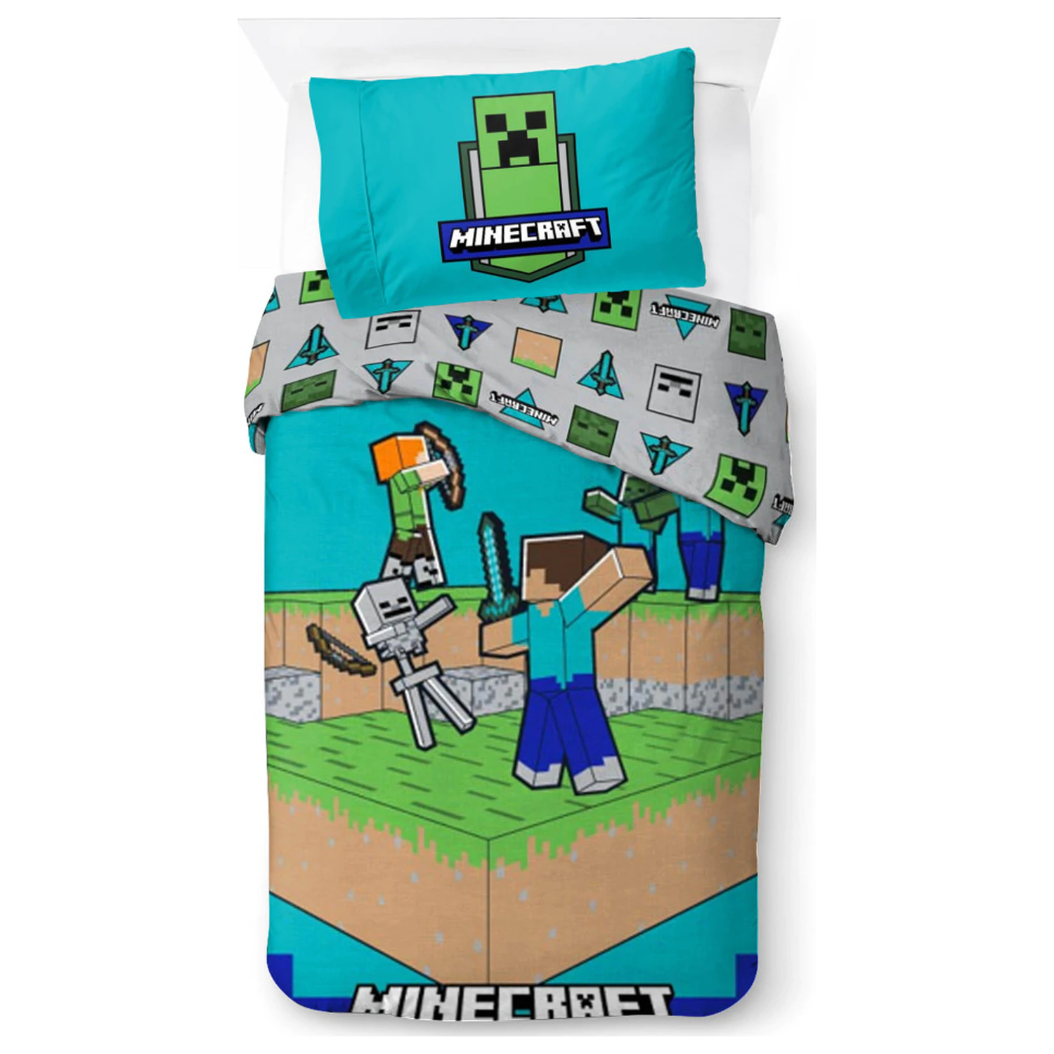 Minecraft The Fight Is On povlečení na přikrývku fotografii produktu