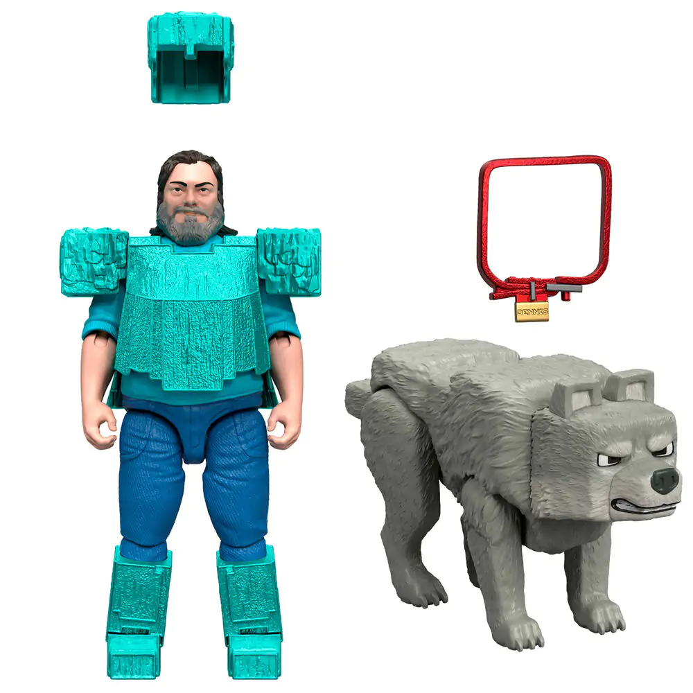 Minecraft The Movie Steve & Wolf set 2 figurky fotografii produktu