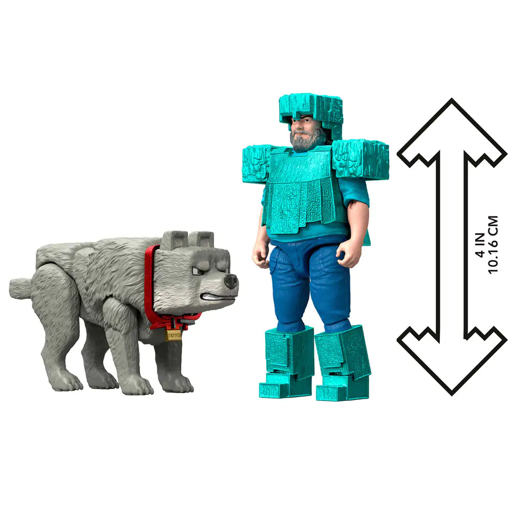 Minecraft The Movie Steve & Wolf set 2 figurky fotografii produktu