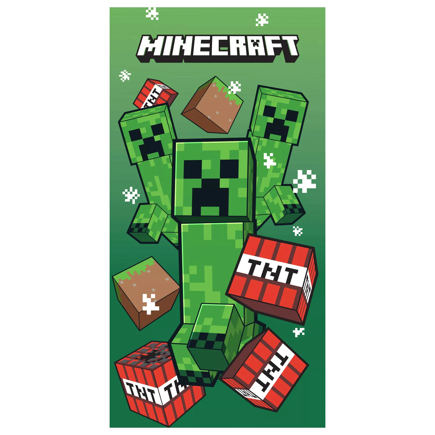 Minecraft TNT Creepers ručník 70x140cm fotografii produktu