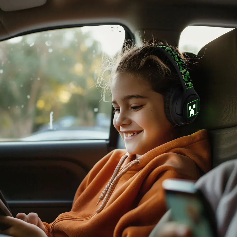 Minecraft bezdrátová LED sluchátka fotografii produktu