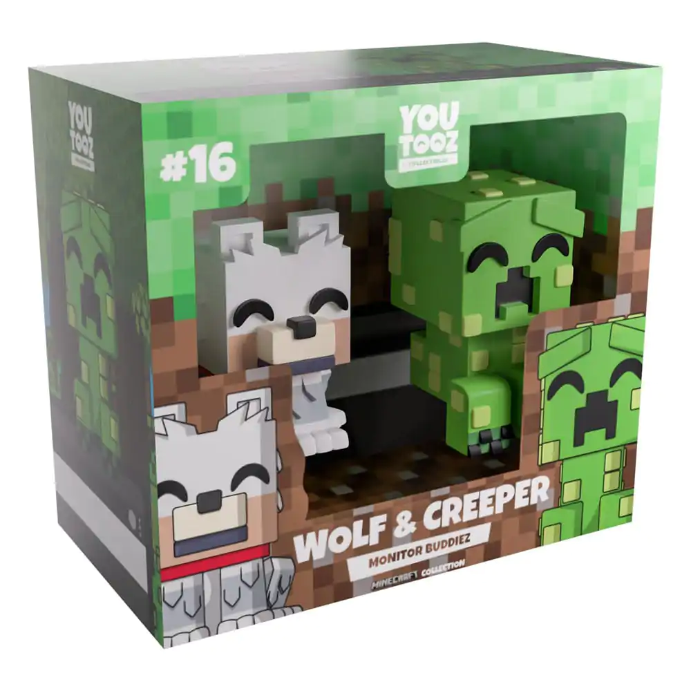 Minecraft vinylové figurky Wolf a Creeper Monitor Buddiez fotografii produktu
